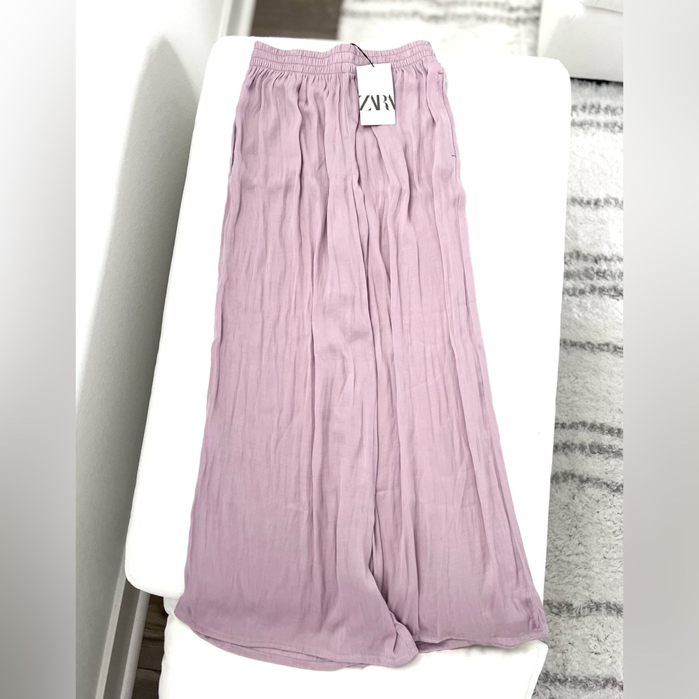 SOLD • NWT • Zara Lavender Palazzo Pants in Size XS